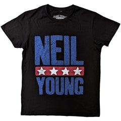 Neil Young Unisex T-Shirt - Stars Logo  - Unisex Official Licensed Design