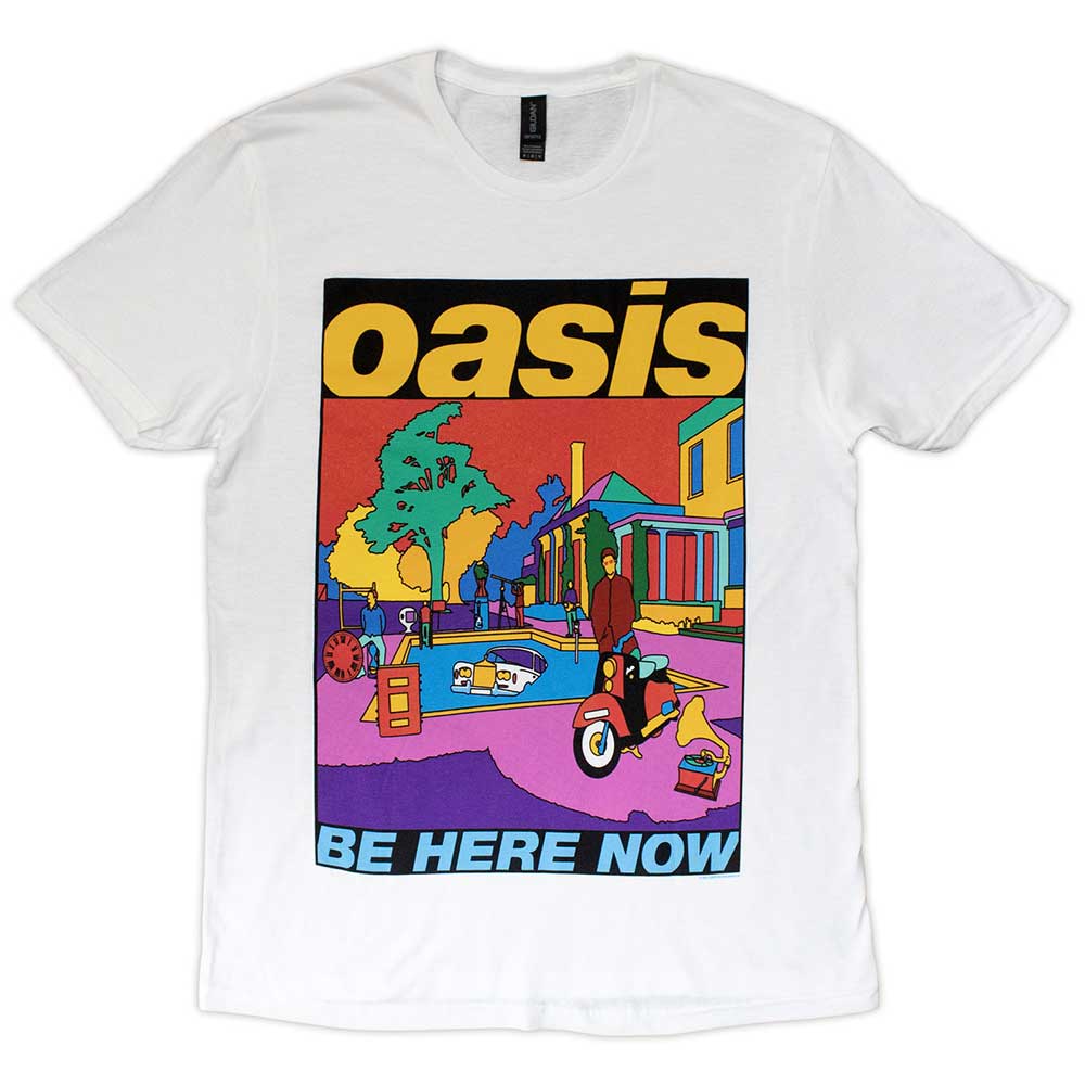 Oasis T-Shirt für Erwachsene – Be Here Now Illustration – Offizielles Lizenzdesign – Weltweiter Versand