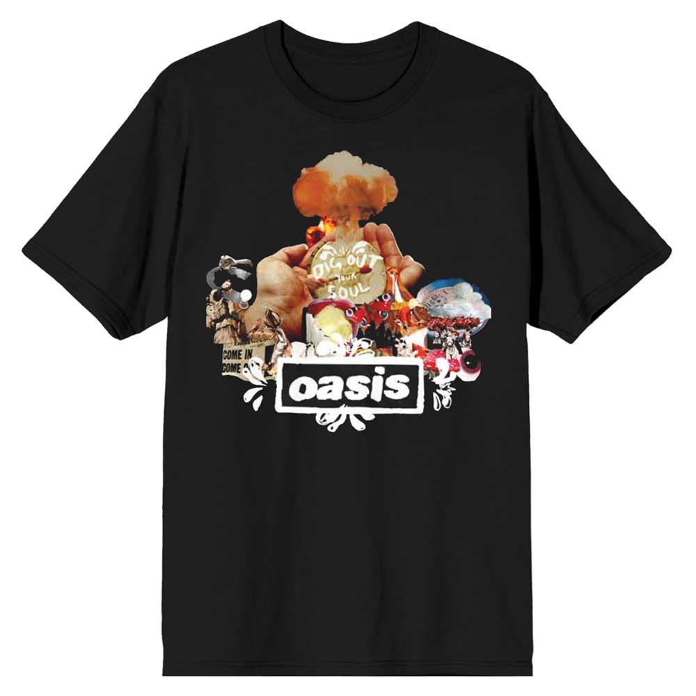 Oasis Adult T-Shirt -Atomic Collage  - Official Licensed Design