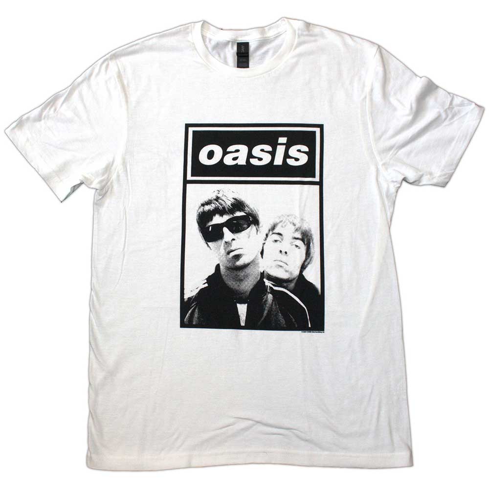 Oasis Adult T-Shirt -Noel & Liam Boxed Photo -Official Licensed Design