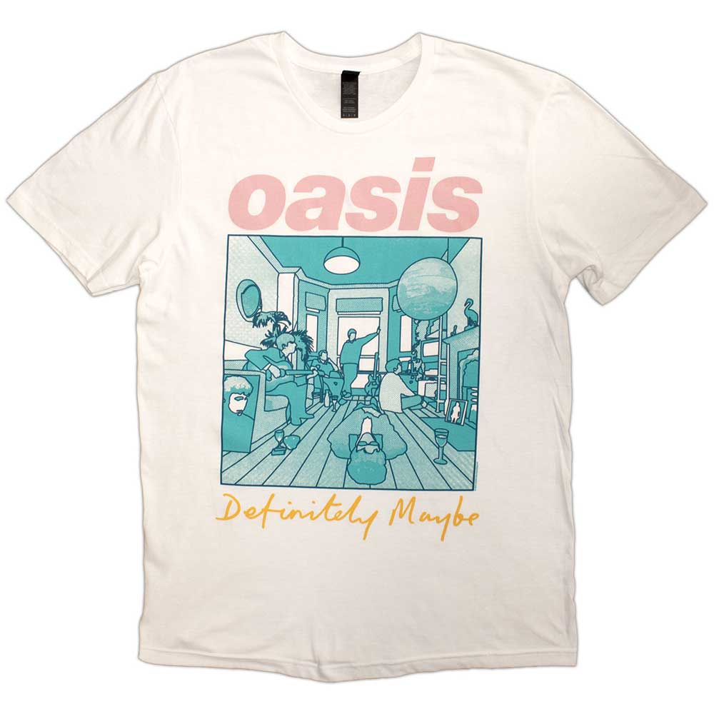 Oasis Adult T-Shirt -Definitely Maybe Illustration Colour - Official Licensed Design