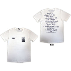 Oasis Unisex T-Shirt - Definitely Maybe AAA Setlist (Back print) Official Licensed Product