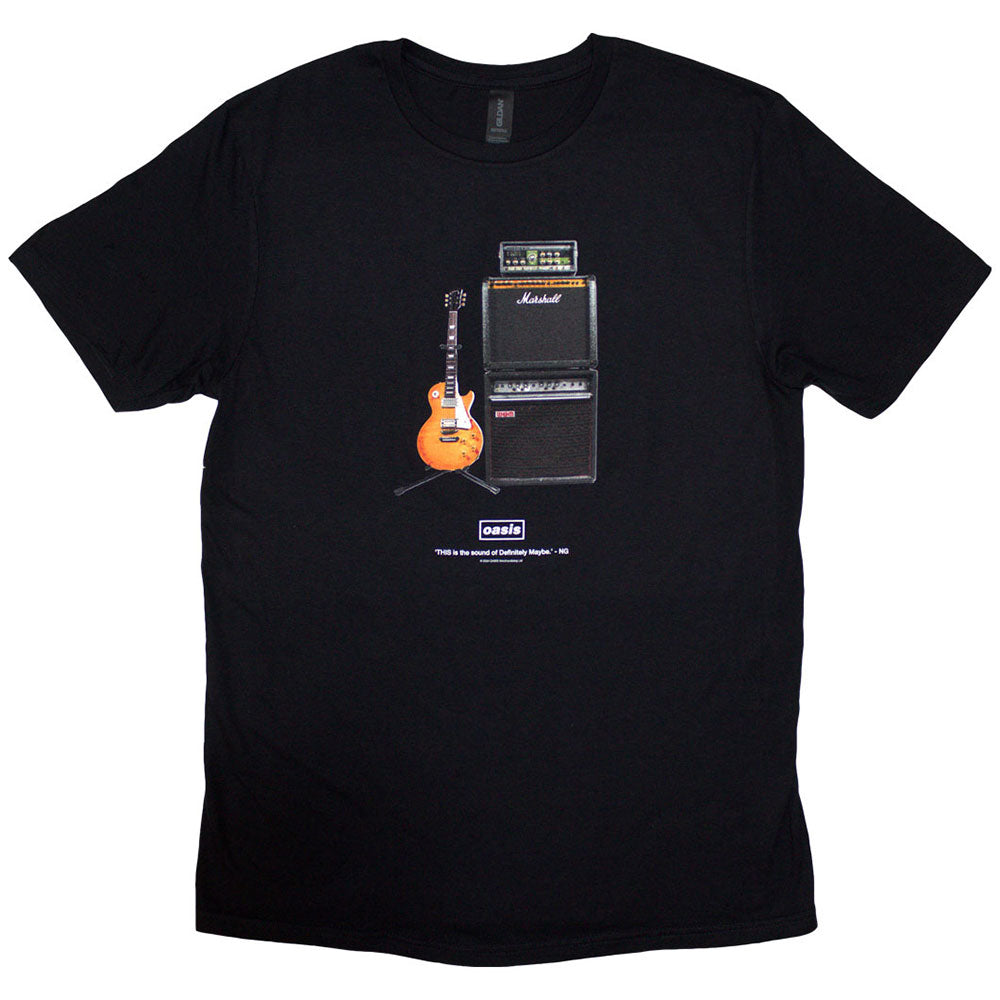 Oasis Unisex T-Shirt - Definitely Maybe Guitar - Official Licensed Product