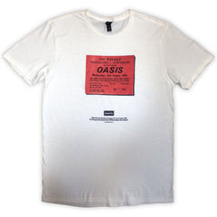 Oasis Unisex T-Shirt - Definitely Maybe Ticket Stub - White Official Licensed Product