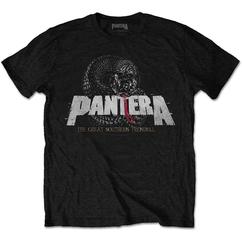 Pantera Unisex T-Shirt -Snake Logo - Black Official Licensed Design