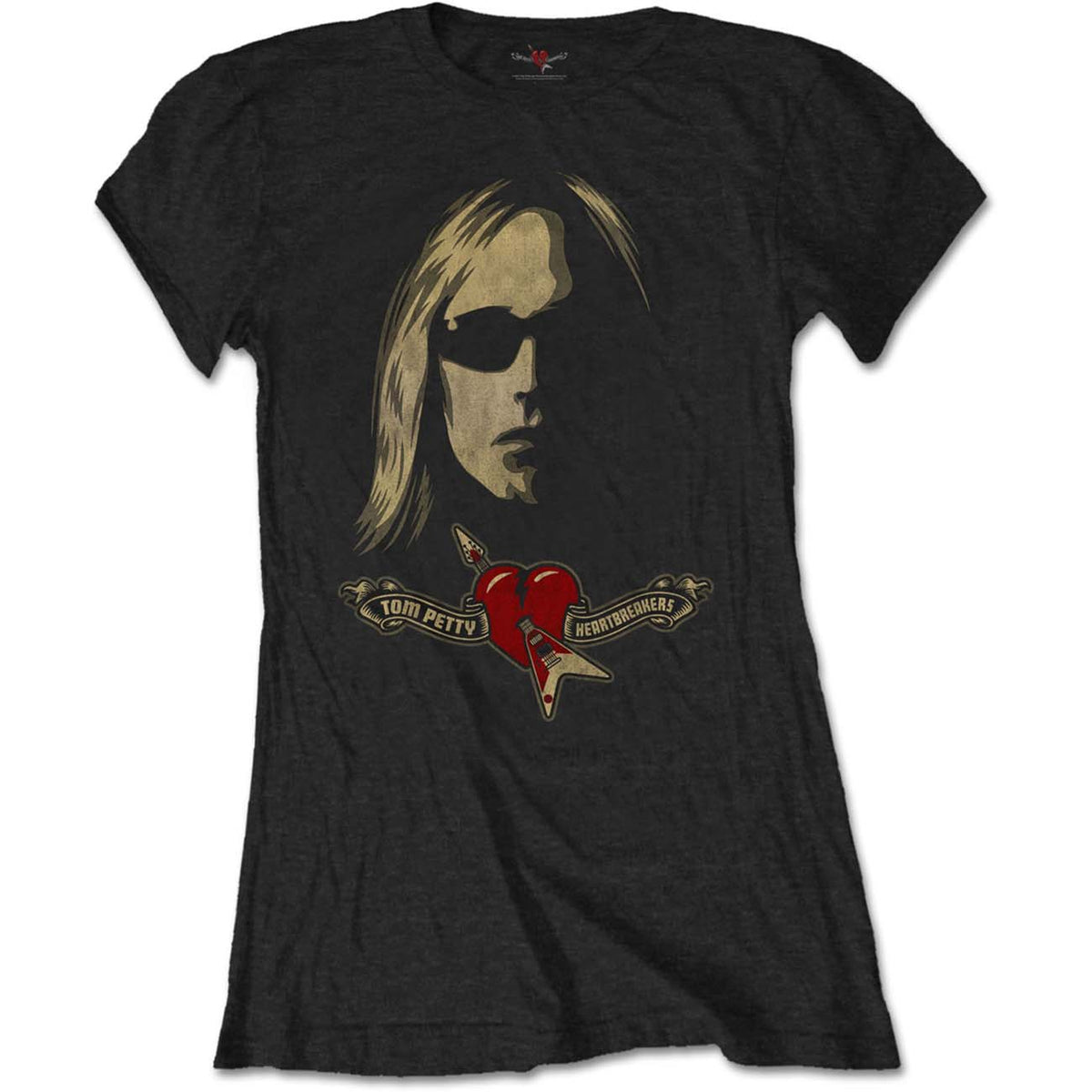 Tom Petty &amp; the Heartbreakers T-shirt pour femme – Logo Shades – Produit officiel