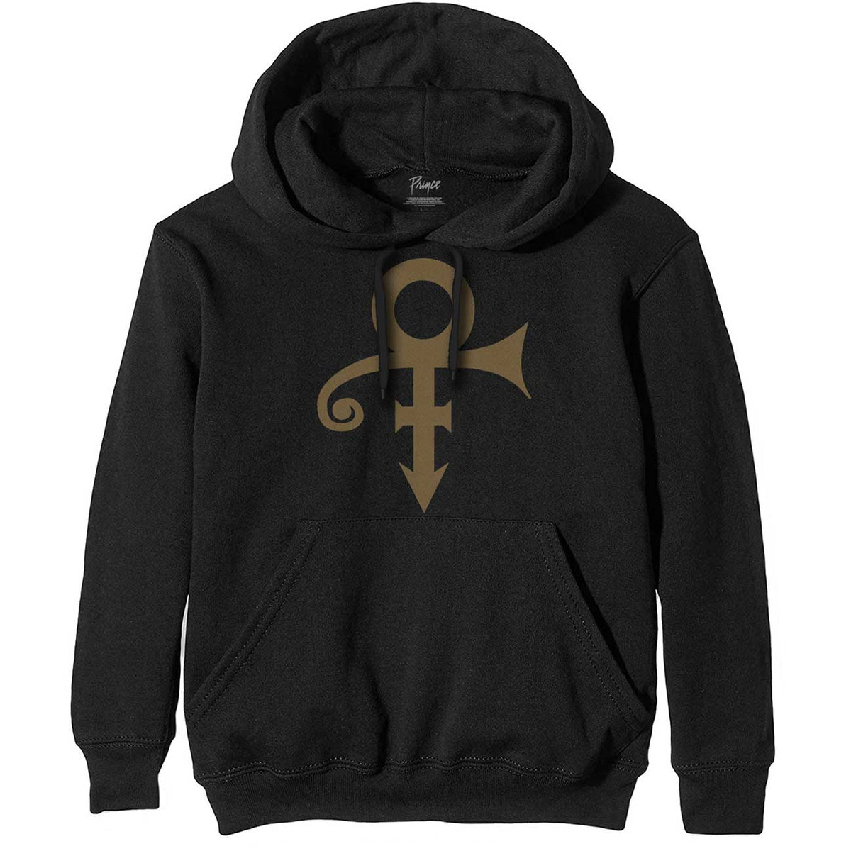 Prince Hoodie – Goldsymbol, schwarzes Design – Unisex, offiziell lizenziert