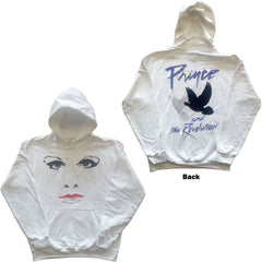 Prince Unisex Kapuzenpullover – Gesicht und Tauben (Rückendruck) – offizielles Unisex-Lizenzdesign