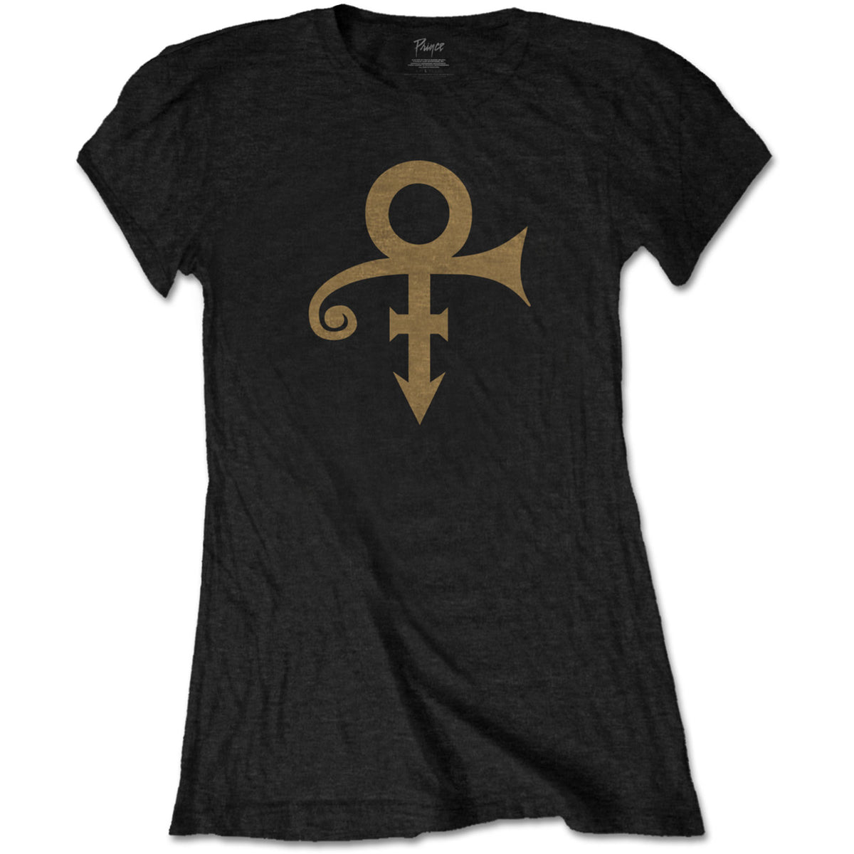 Prince Ladyfit T-Shirt – Symbol – Schwarz, offizielles Lizenzprodukt