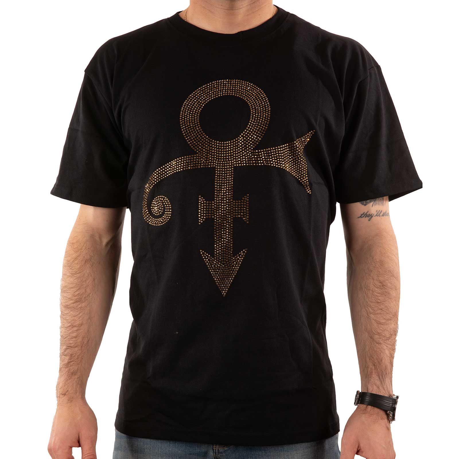 Prince T-Shirt - Symbole d'or (Diamante) - Conception unisexe sous licence officielle