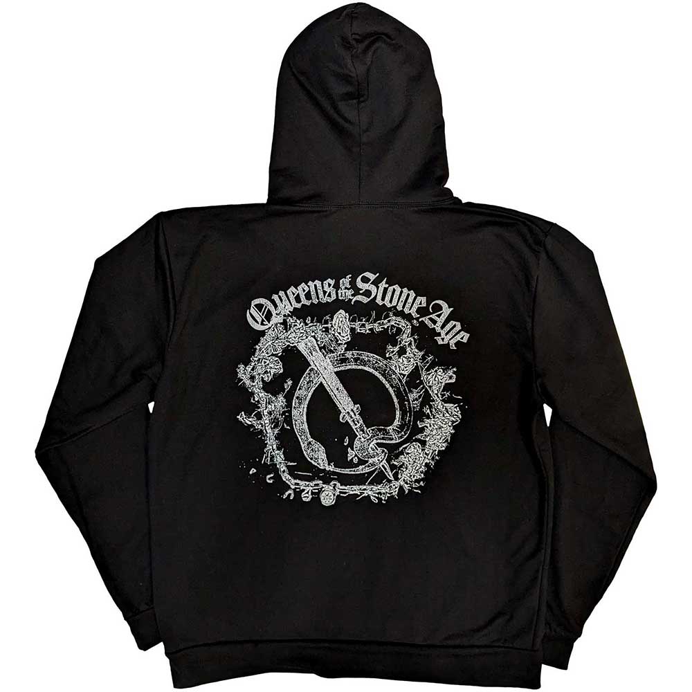 Queens of the Stone Age Unisex Hoodie - Floral Chains- Unisex Official Licensed Design