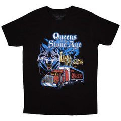 Queens of the Stone Age T-Shirt – Meteorschauer – Grau, Unisex, offizielles Lizenzdesign – weltweiter Versand