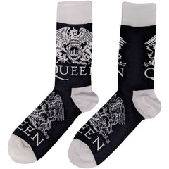 Queen Chaussettes unisexes – Écusson blanc (taille UK 7-11)