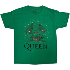 T-shirt Queen – Écusson des vacances de Noël – Vert, design sous licence officielle