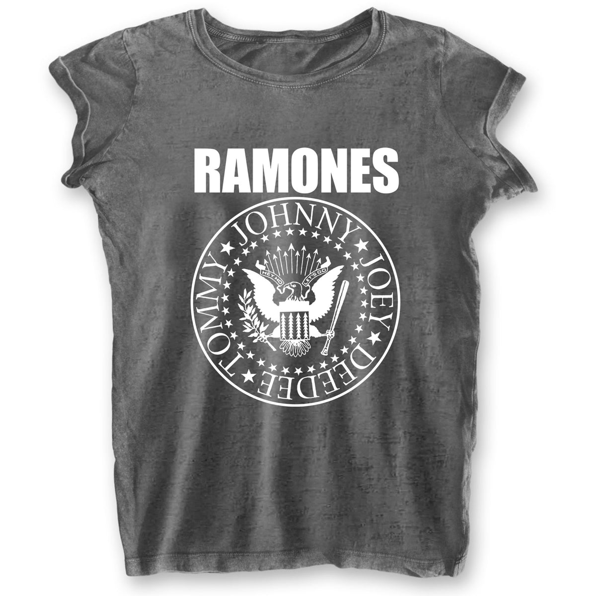 The Ramones Ladies T-Shirt - Presidential Seal (Burnout) Official Licensed Design