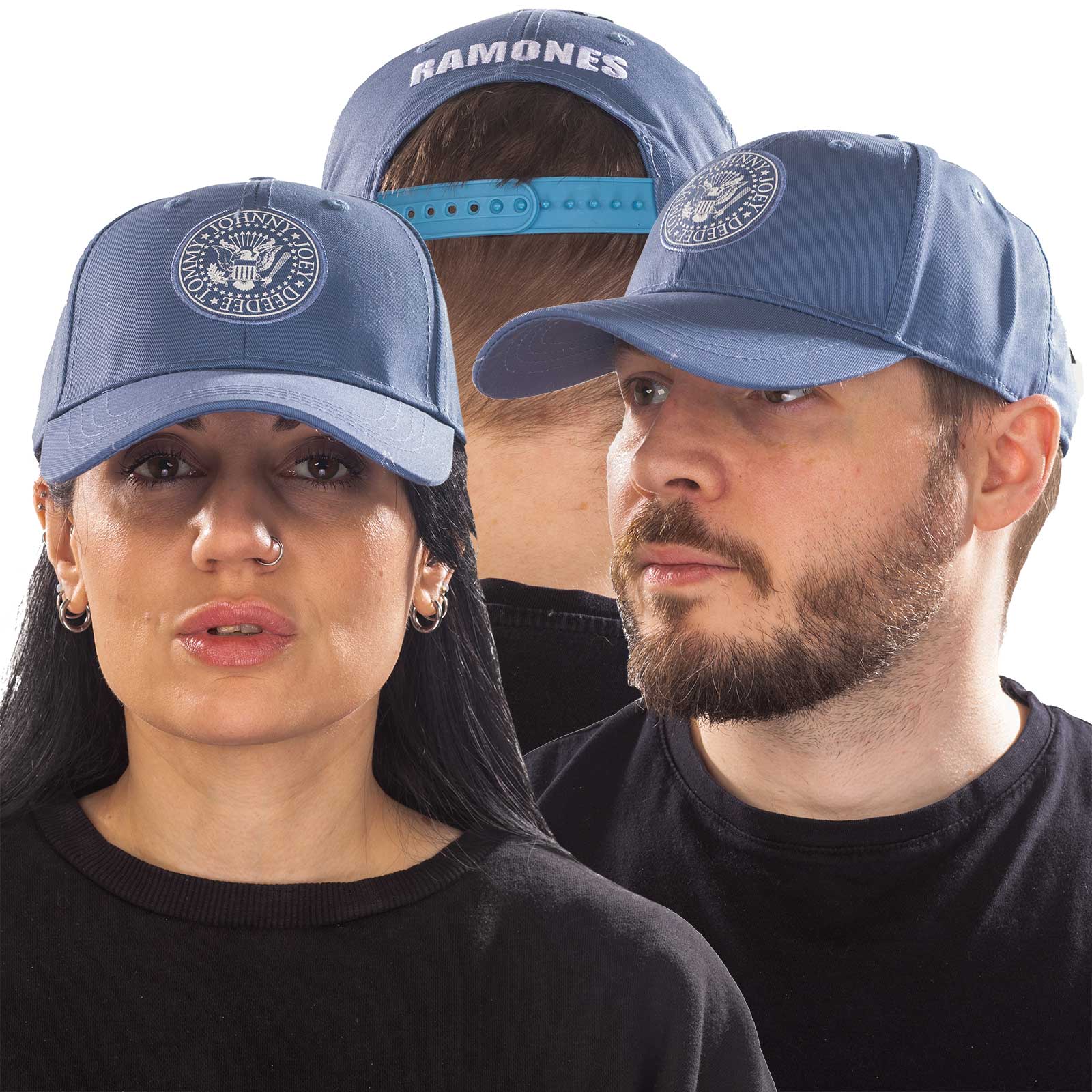 Ramones Unisex-Baseballkappe – Präsidentensiegel – Denimblau – offizielles Produkt