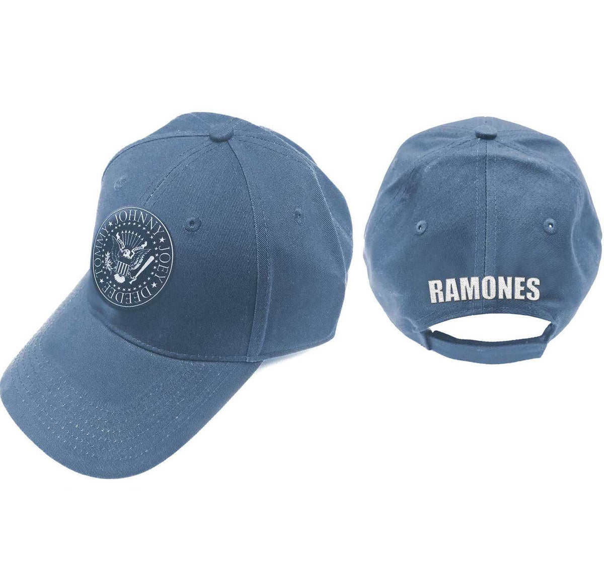 Casquette de baseball unisexe Ramones - Sceau présidentiel - Bleu denim - Produit officiel