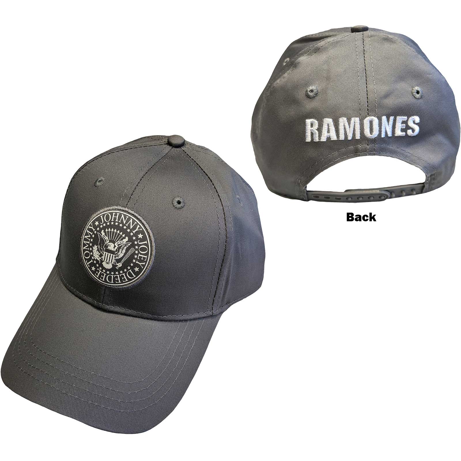 Casquette de baseball unisexe Ramones - Sceau présidentiel - Gris - Produit officiel