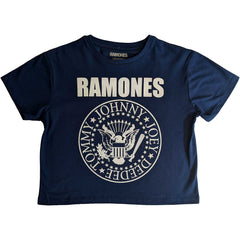 The Ramones Ladies Crop Top - Presidential Seal - Official Licensed Design