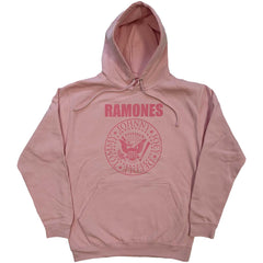 Ramones Adult Unisex Hoodie - Pink Hey Ho Seal - Official Licensed Design