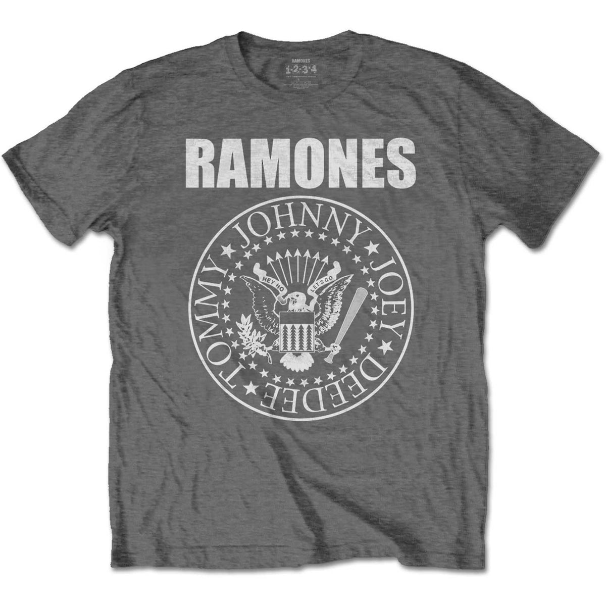 Ramones Kinder-T-Shirt – Präsidentensiegel – Dunkelgrau. Offizielles Lizenzdesign für Kinder
