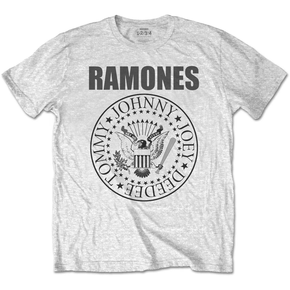 Ramones Kinder-T-Shirt – Präsidentensiegel – Grau. Offizielles Lizenzdesign für Kinder