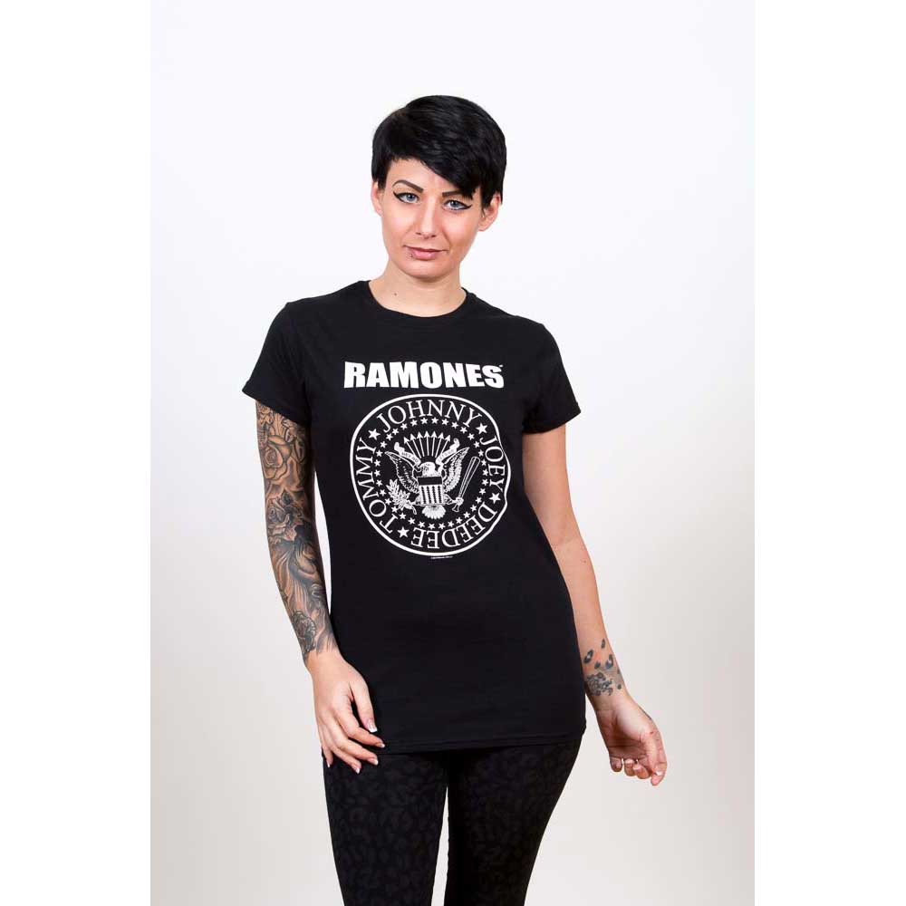 Das Ramones Damen-T-Shirt – Seal (Skinny Fit), offiziell lizenziertes Design