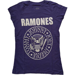 The Ramones Ladies T-Shirt - Presidential Seal - Purple Official Licensed Design