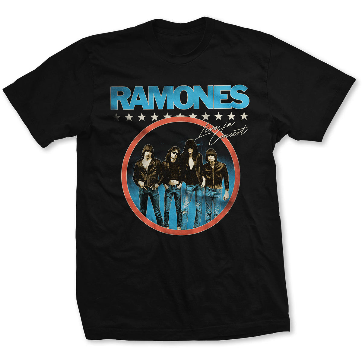 The Ramones Adult Unisex T-Shirt - Circle Photo - Official Licensed Design