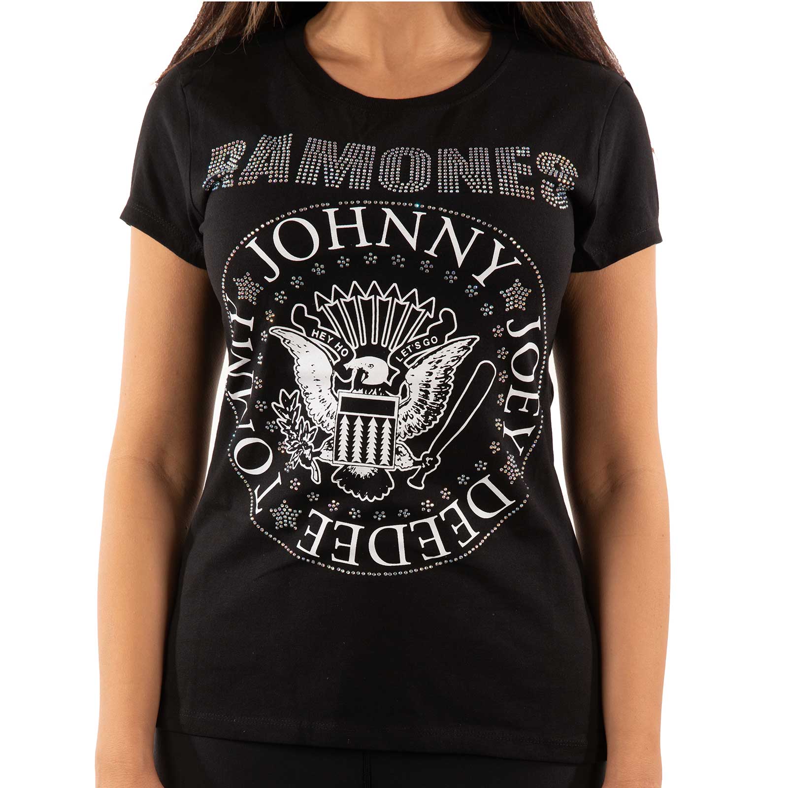 The Ramones Ladies T-Shirt - Presidential Seal Diamante  - Official Licensed Design