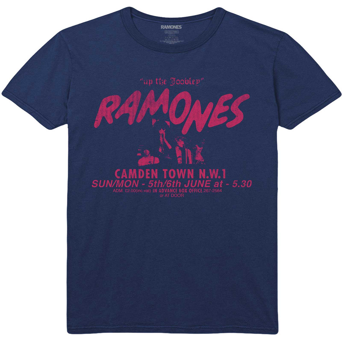 The Ramones Adult T-Shirt - Camden Roundhouse - Official Licensed Design
