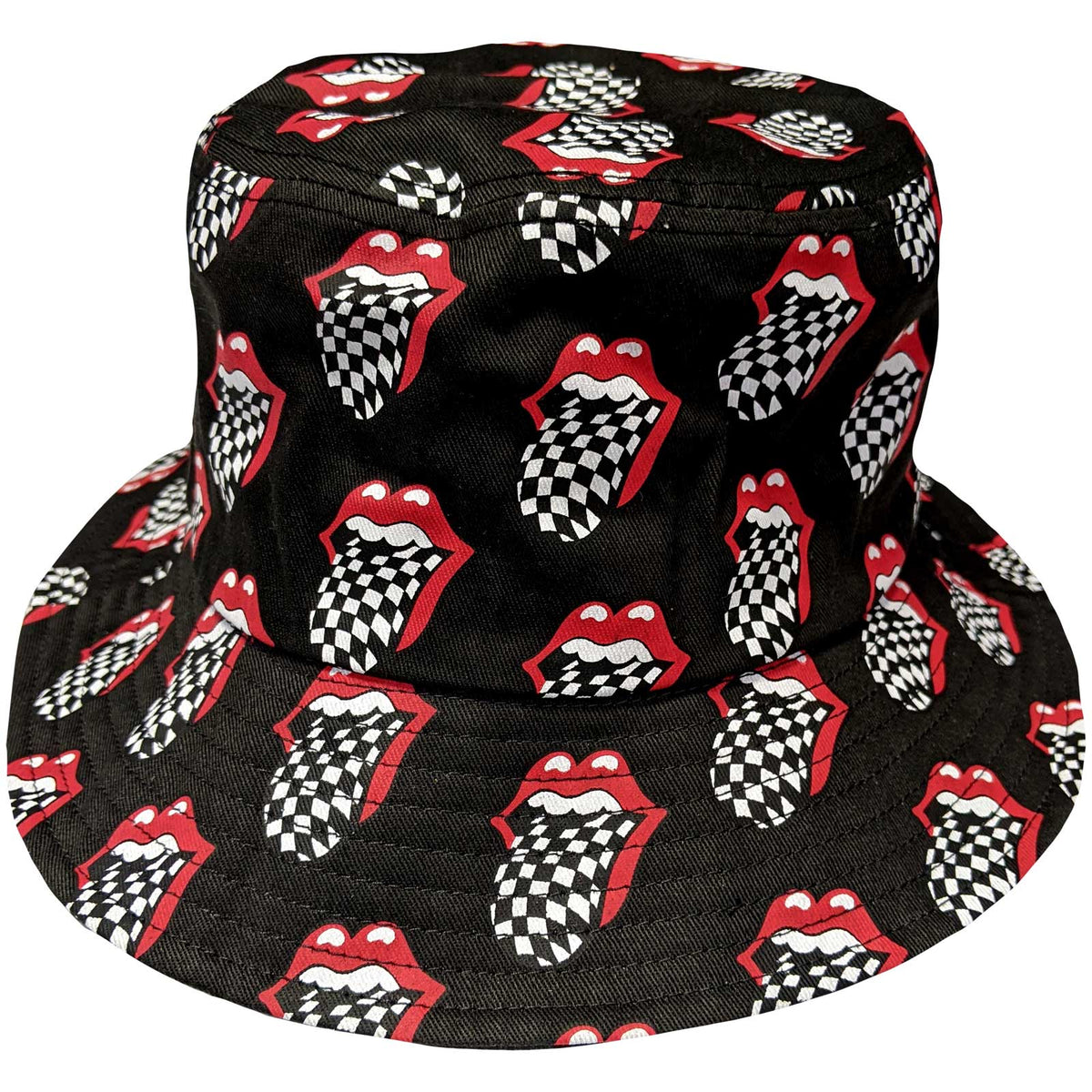 The Rolling Stones Bucket Hat – Checker Tongue – Offizielles Lizenzprodukt