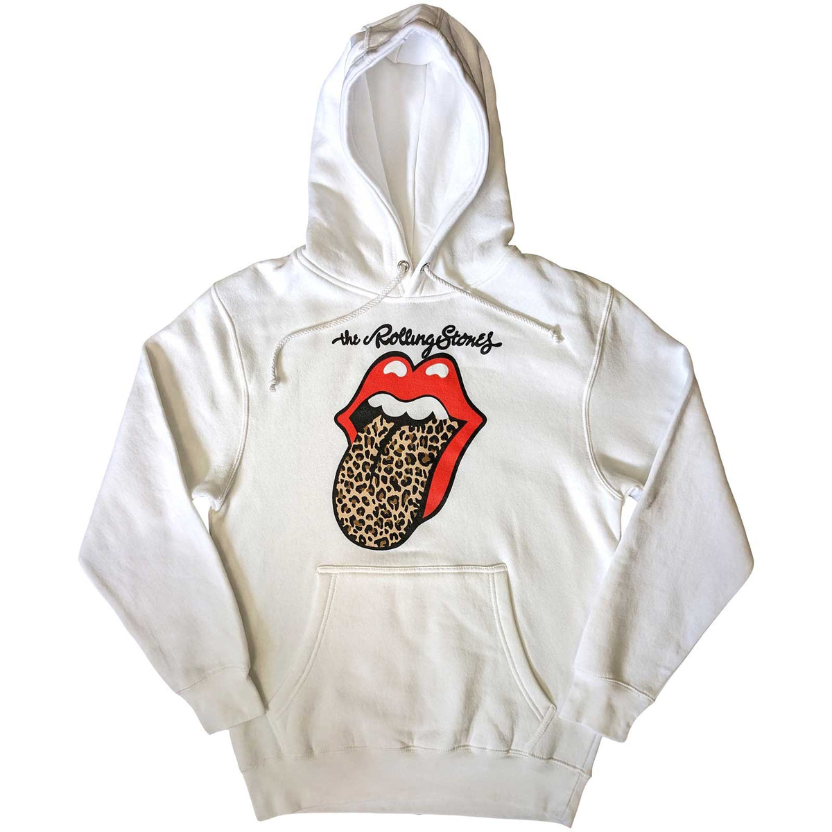 The Rolling Stones  Unisex Hoodie - Leopard Tongue - Official Licensed Design