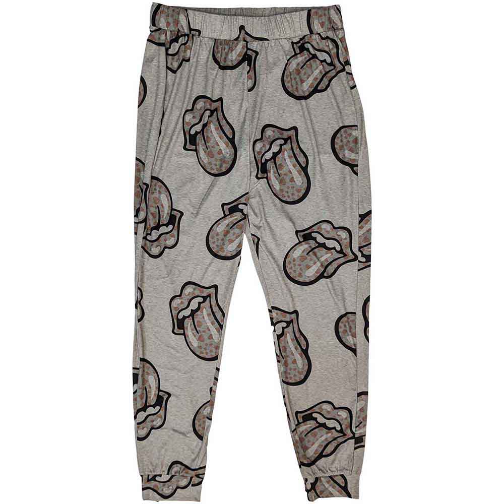 The Rolling Stones Ladies Pyjamas - Heart Tongue -  Official Licensed Product