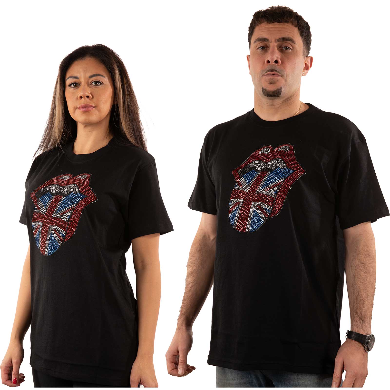 The Rolling Stones - Classic UK Diamante - Official Licensed Unisex T-Shirt