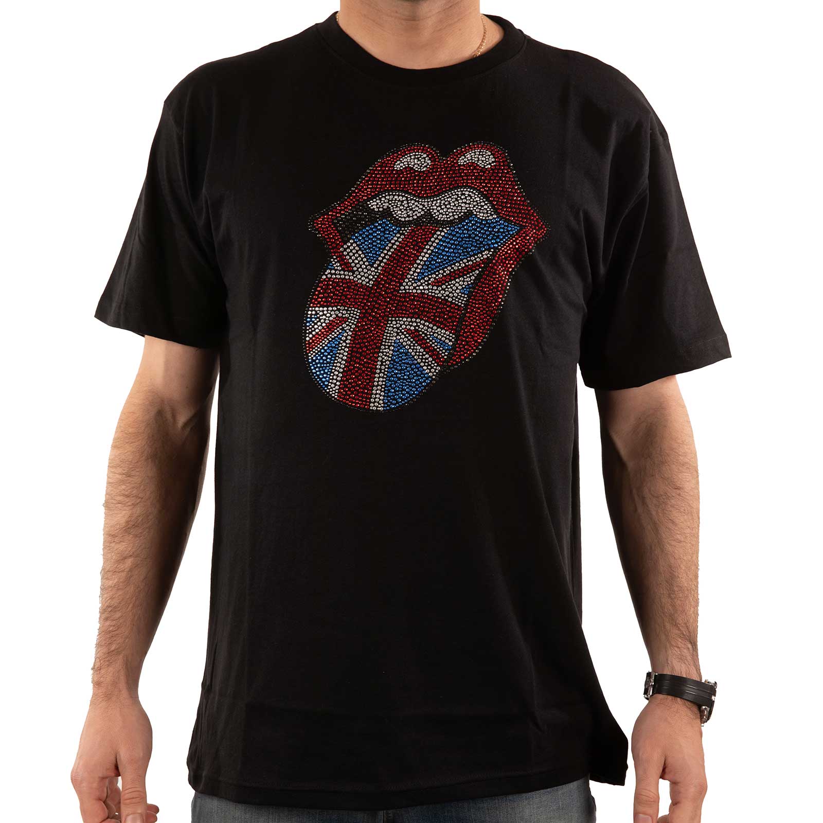 The Rolling Stones - Classic UK Diamante - T-shirt unisexe sous licence officielle