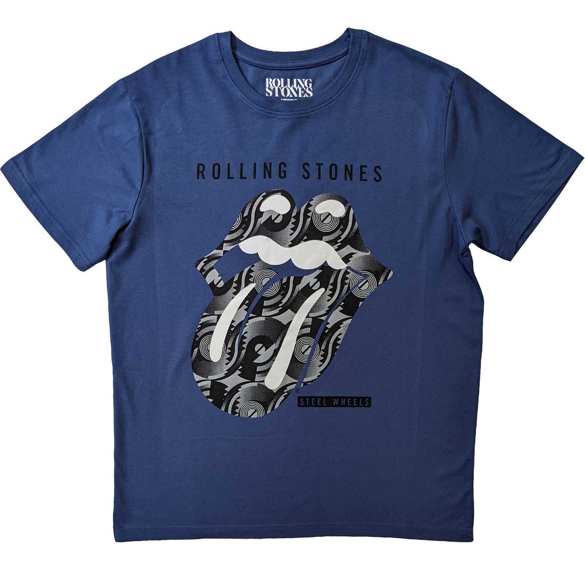 The Rolling Stones - Steel Wheels - T-shirt unisexe bleu sous licence officielle