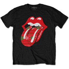 The Rolling Stones Christmas T-Shirt - Christmas Tongue - Unisex Official Licensed Design
