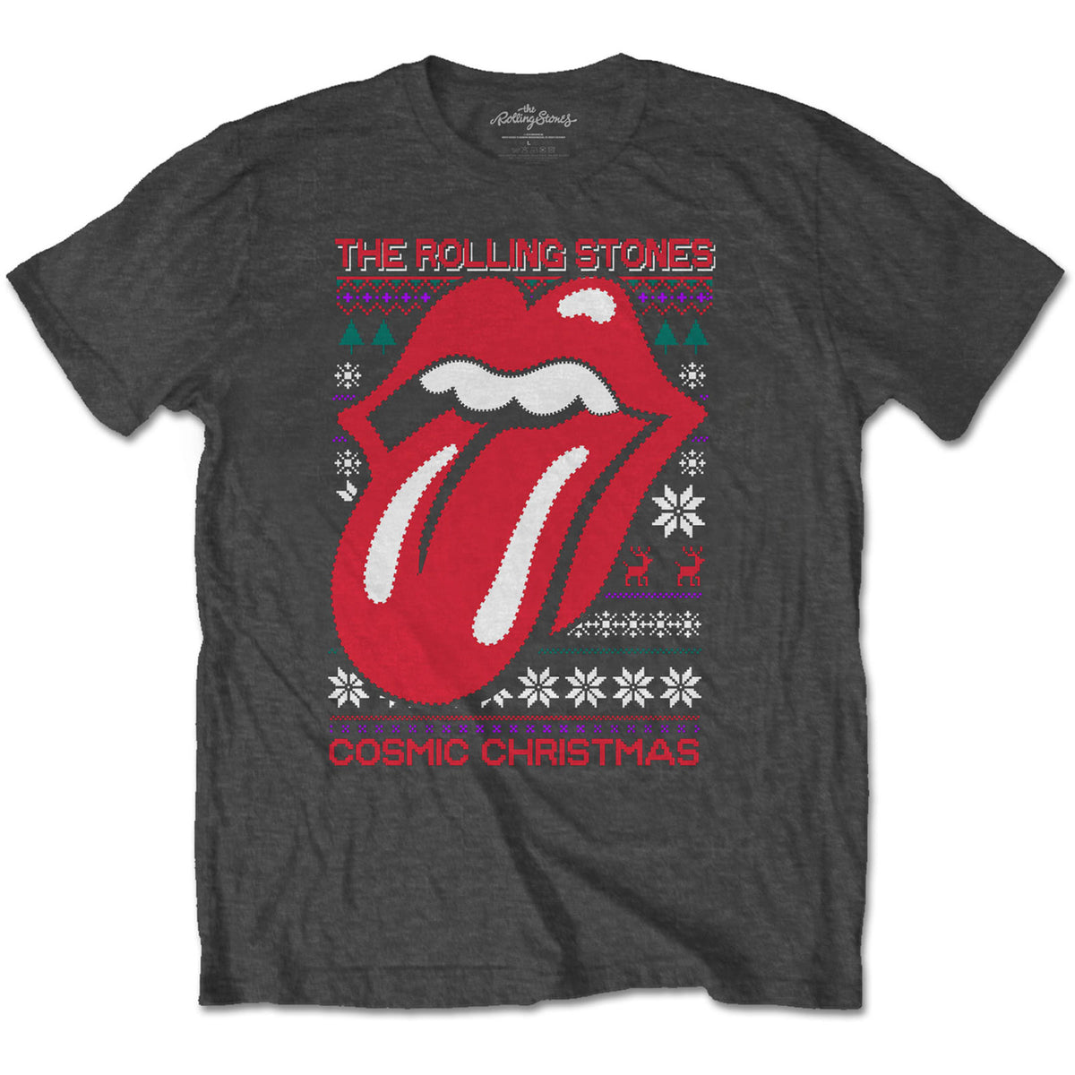 T-shirt de Noël des Rolling Stones - Noël cosmique - Conception unisexe sous licence officielle