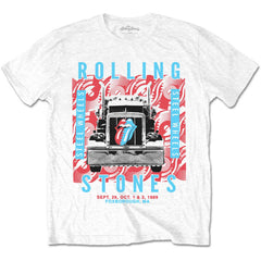 The Rolling Stones – Steel Wheels Tour '89 – Weißes, offiziell lizenziertes Unisex-T-Shirt