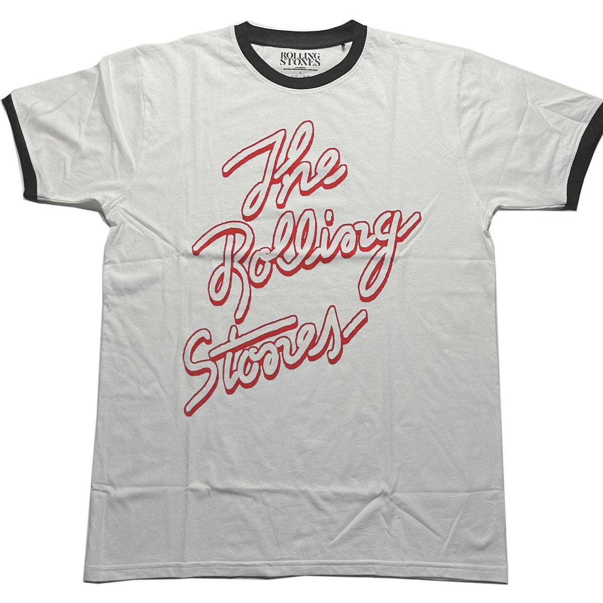 The Rolling Stones - Ringer Signature Logo - T-shirt unisexe sous licence officielle