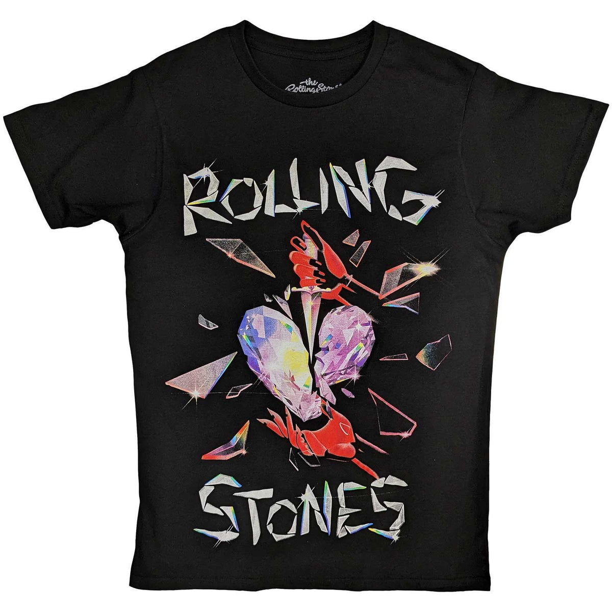 T-shirt pour adulte des Rolling Stones – Hackney Diamonds Heart – Design sous licence officielle