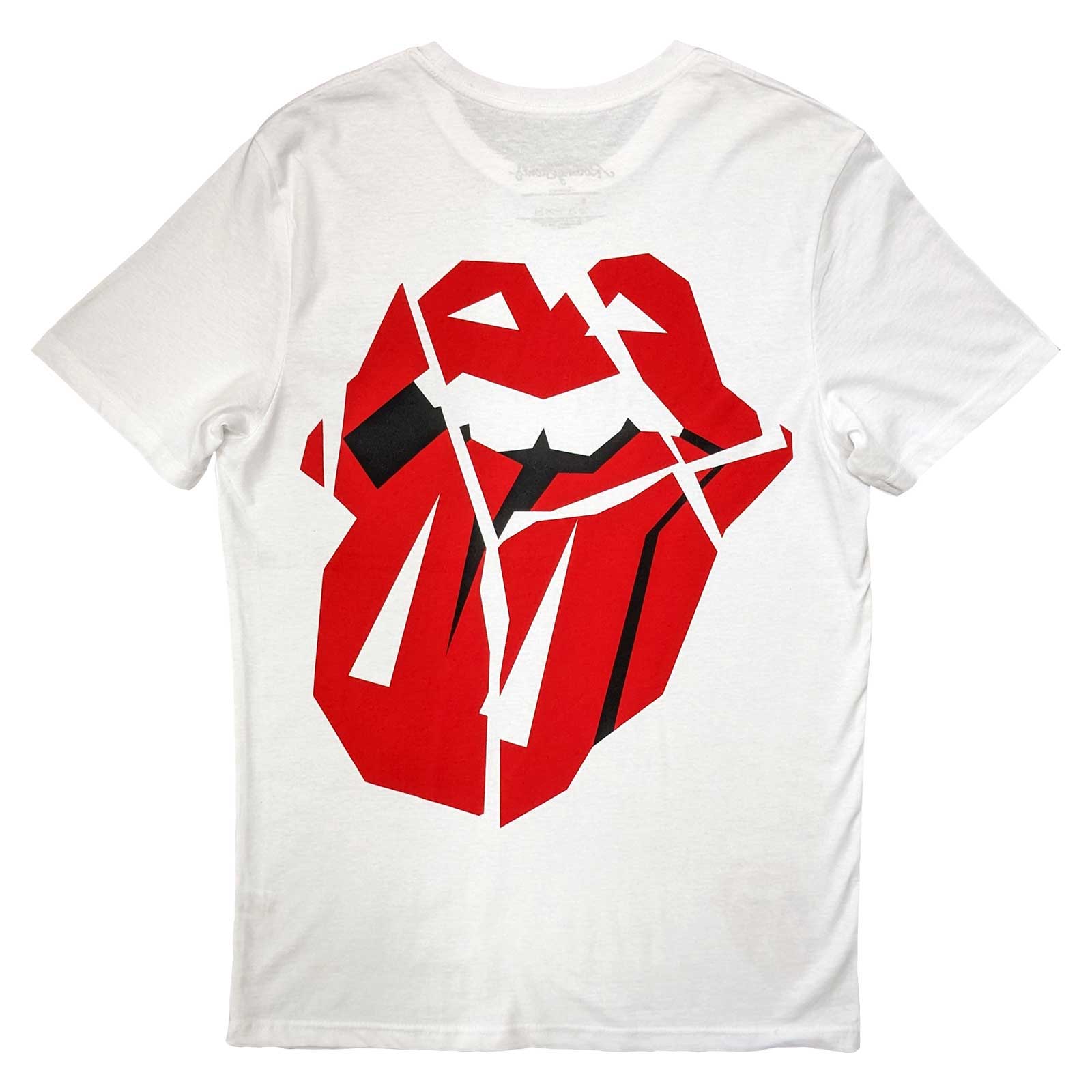 T-shirt pour adulte des Rolling Stones – Hackney Diamonds Lick (impression au dos) Blanc, design sous licence officielle