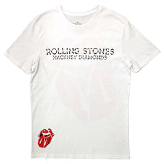 The Rolling Stones T-Shirt für Erwachsene – Hackney Diamonds Lick (Rückendruck), weiß, offiziell lizenziertes Design