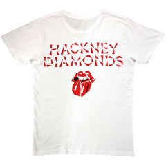 The Rolling Stones T-Shirt für Erwachsene – Hackney Diamonds (Rückendruck) weiß – offiziell lizenziertes Design