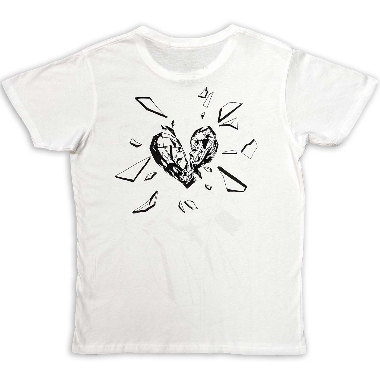 T-shirt pour adulte des Rolling Stones – Contour de la langue des Hackney Diamonds (impression au dos) Blanc – Design sous licence officielle
