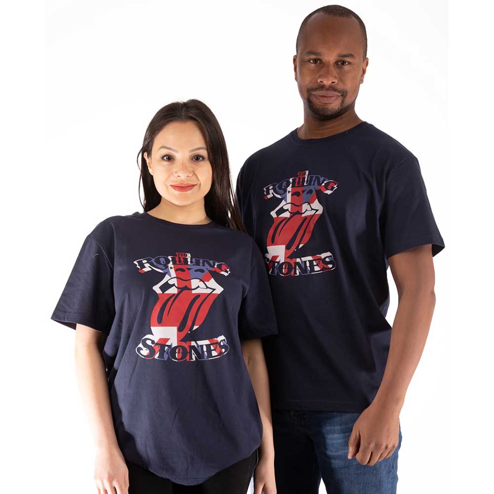 The Rolling Stones – British Flag Tongue – Offiziell lizenziertes Unisex-T-Shirt