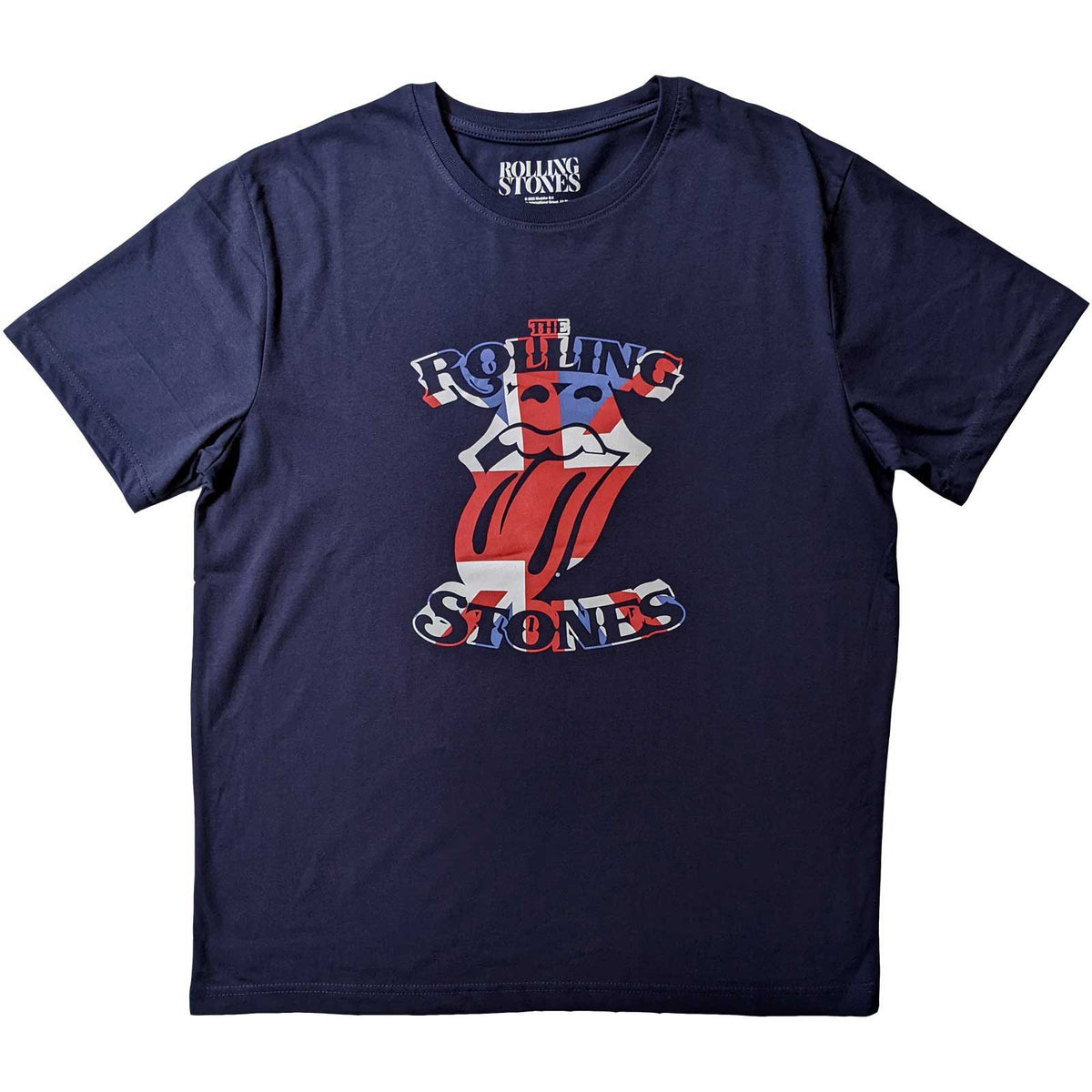 The Rolling Stones – British Flag Tongue – Offiziell lizenziertes Unisex-T-Shirt