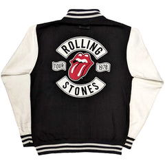 The Rolling Stones Varsity Jacket – Tour '78 (Rückendruck) – Schwarz, offiziell lizenziertes Design