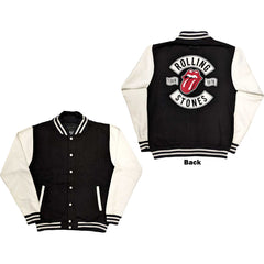 The Rolling Stones Varsity Jacket – Tour '78 (Rückendruck) – Schwarz, offiziell lizenziertes Design